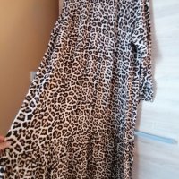 H&M дълга рокля с тигров принт, снимка 3 - Рокли - 37819697