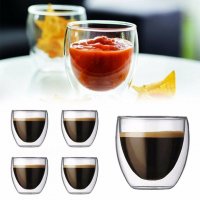 Двустенна стъклена чаша за всякакъв вид напитки в 4-ри различни модела, снимка 3 - Чаши - 33013590