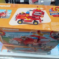 Детска Пожарна кола със звук светлина и водно оръжие за сглобяване Playmobil, снимка 3 - Образователни игри - 43785898