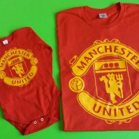 Тениска и боди Манчестър Юнайтед за баща и бебе, снимка 1 - Тениски - 33479518