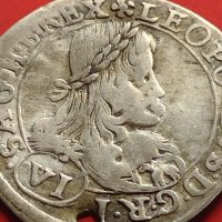 Сребърна монета 6 кройцера Леополд първи Грац Херцогство Щирия 13740, снимка 2 - Нумизматика и бонистика - 42984523