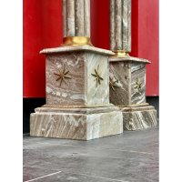 Сет мраморни колони - постамент (бежови), снимка 6 - Градински мебели, декорация  - 44065720