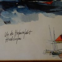 Картина кораби скандинавски художник. , снимка 3 - Картини - 26539247