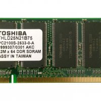Рам памет RAM Toshiba  модел thld25n21b75 256 MB DDR 266 Mhz честота за лаптоп, снимка 1 - RAM памет - 28881988
