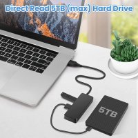 USB хъб с 4 порта USB 3.0, с 30 см кабел, ултра тънък, изключително лек, снимка 2 - Други - 40214509