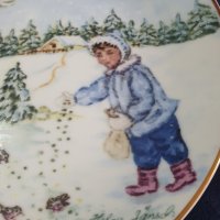 Ръчно рисувана авторска порцеланова чиния за стена, снимка 3 - Антикварни и старинни предмети - 39719093
