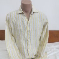 Мъжка риза с дълъг ръкав от лен Banana Republic, снимка 1 - Ризи - 26260562