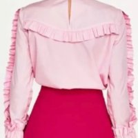 Блуза Zara в розово, снимка 2 - Ризи - 32782712