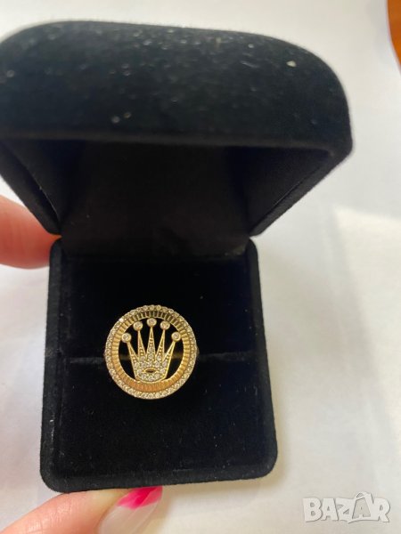 Златен пръстен корона , снимка 1