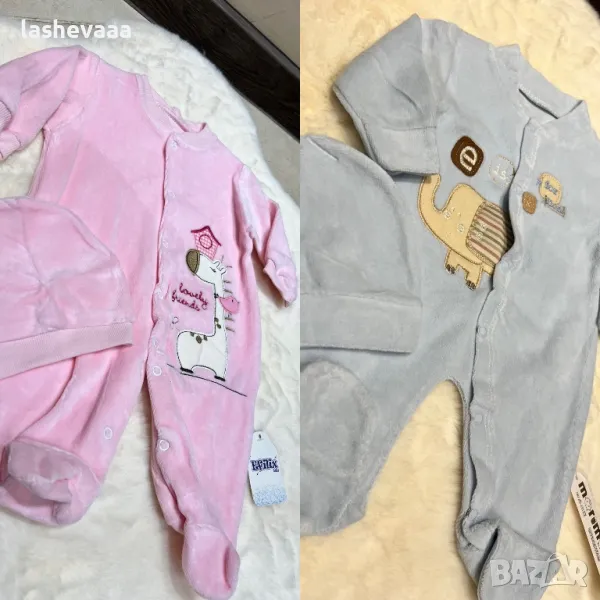Бебешки ромпъри с шапки, снимка 1