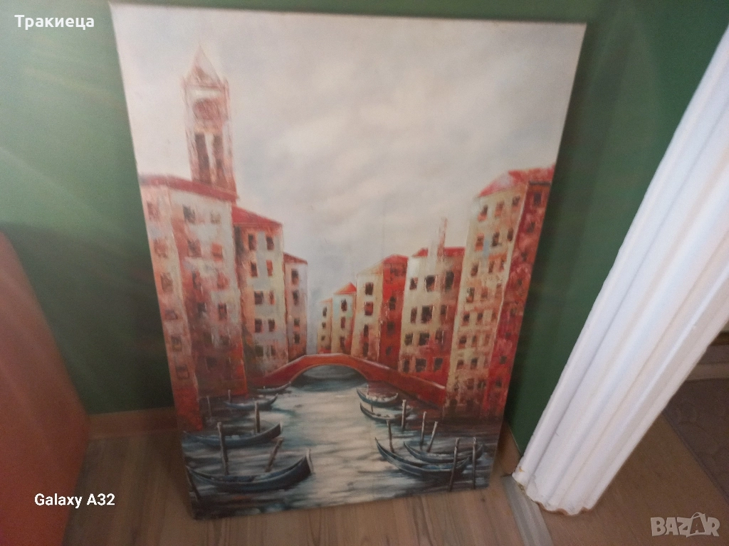 ГОЛЯМА КАРТИНА МАСЛО НА ПЛАТНО ВЕНЕЦИЯ, снимка 1