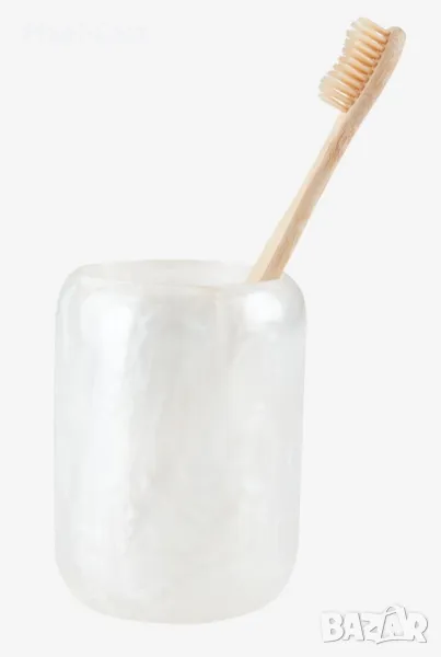 0246 Поставка за четка за зъби бяла седефен ефект, снимка 1