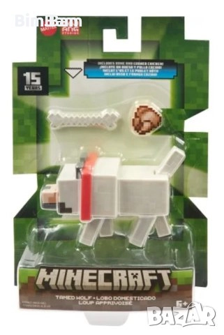 Фигурка Minecraft - Tamed Wolf / Mattel , снимка 1
