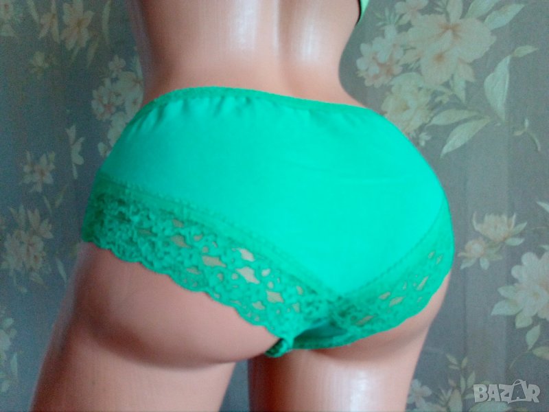  Okay-L-Памучни зелени бикини, снимка 1