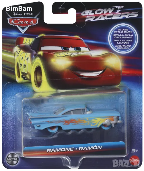 Оригинална количка Cars Glow Racers Ramone - светещ / Disney / Pixar / Колите, снимка 1