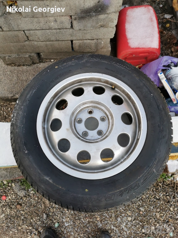 15 ка джанта с гума 5х100 + оборудване , снимка 1