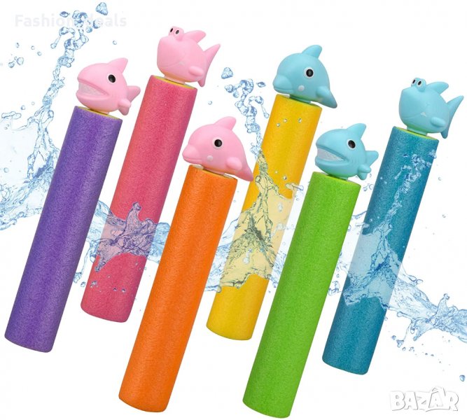 Нови 6 броя Воден пистолет за деца Мощни за Лятна игра с вода 3г+, снимка 1