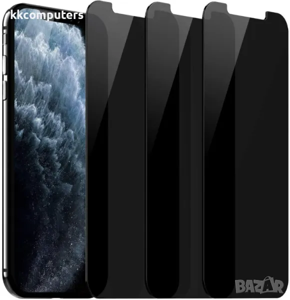 Стъклен screen protector Golden Armor Privacy за iPhone 15 Plus 6.7 / Черен / Баркод : 2402589, снимка 1