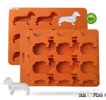 Куче Дакел силиконов молд форма за шоколадови бонбони фондан гипс шоколад желе лед и др, снимка 1