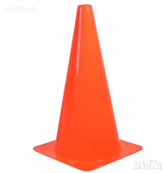 Тренировъчен пластмасов конус, Оранжев, 38 см., снимка 1
