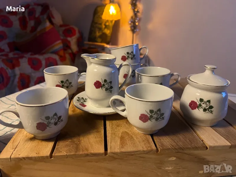 Сервиз за късо кафе с каничка и захарничка, снимка 1