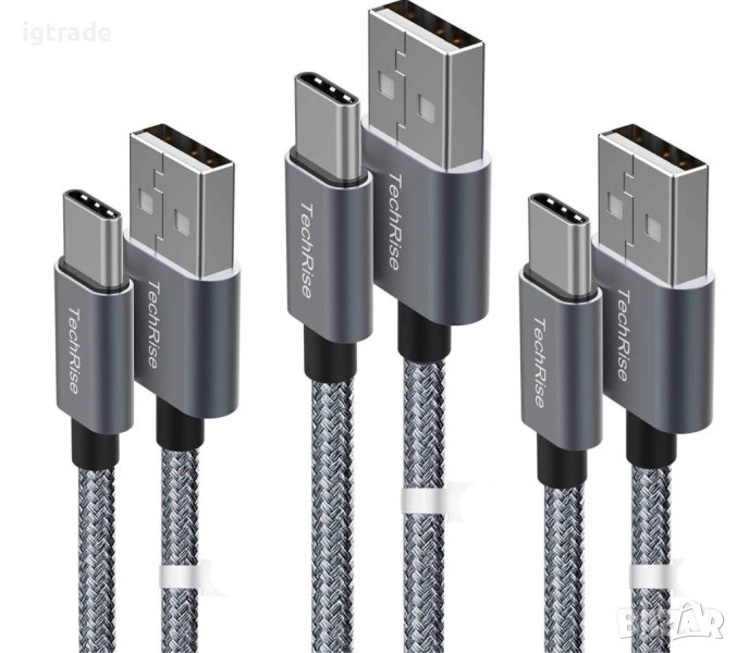 TechRise - USB C към USB A кабел - 1м, снимка 1
