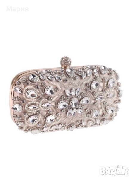 Официална чанта с камъни за бал / сватба OMSARA, снимка 1