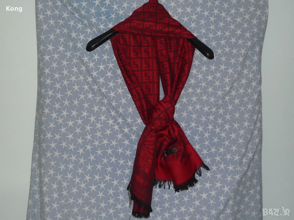  Fendi вълнен шал Ralph Lauren Унисекс Нов с етикет Ралф Лоурен Фенди Pashmina, снимка 1