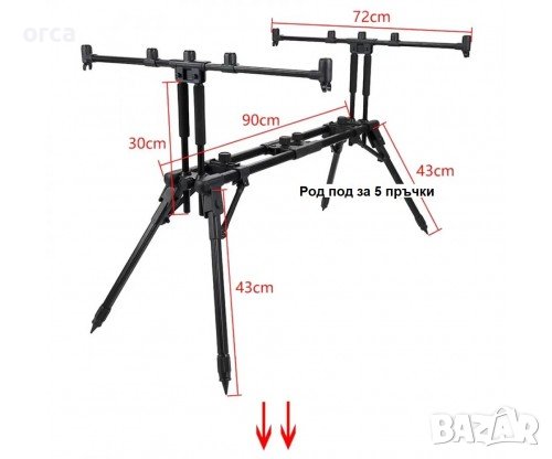 Стойка за шаранджийски риболов - род под OSAKO EASY FOLD, снимка 1