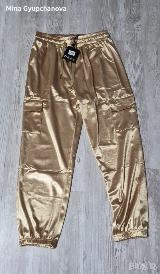 златен панталон сатен , снимка 1