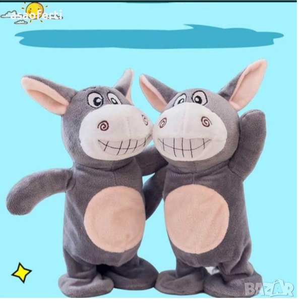 Интерактивна плюшена играчка – говорещо, пеещо и ходещо магаре, снимка 1