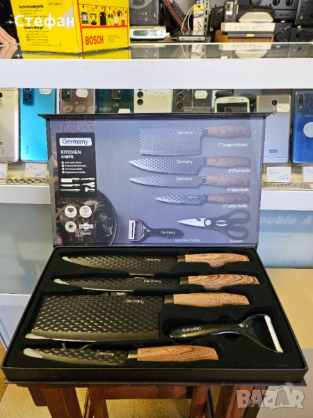 Комплект кухненски ножове 6 части. Много остри. Made for Germany. Germany Kitchen ALM-FZ11, снимка 1
