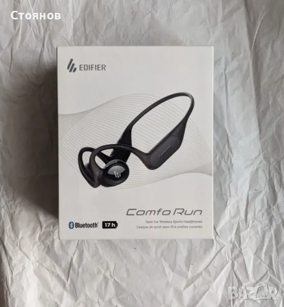Безжични спортни слушалки Edifier - Comfo Run, IP55, черни, снимка 1