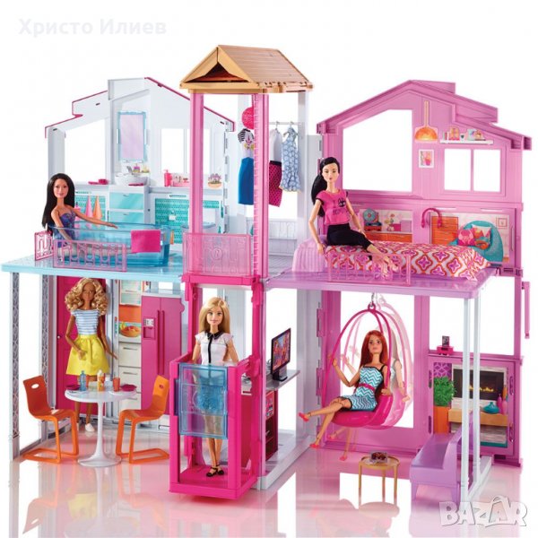 Голямата къща на Барби Mattel Barbie Malibu Къща за кукли, снимка 1