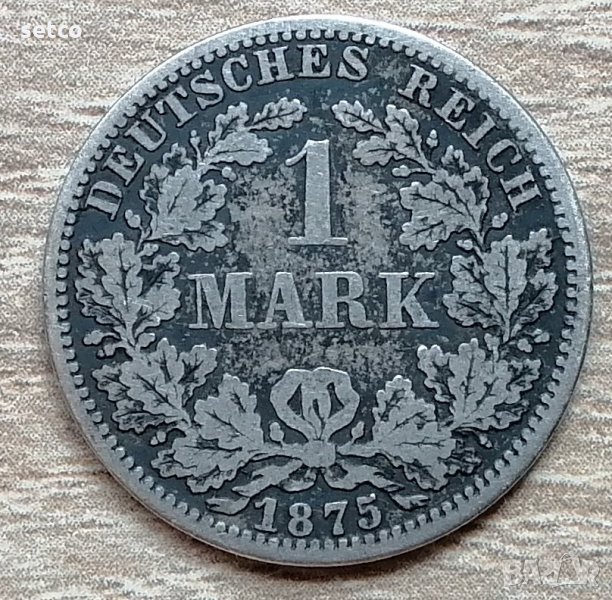 Германия 1 марка 1875 буква А  д16, снимка 1