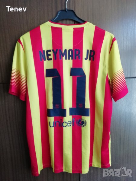 Barcelona Neymar Jr Nike оригинална тениска фланелка Неймар Барселона 2013-2014 Away размер L, снимка 1