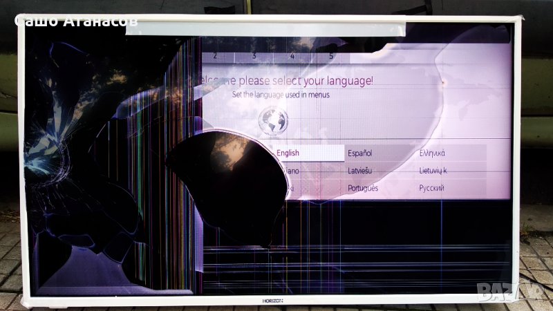 HORIZON 43HL6331F/B  счупена матрица ,17IPS62 ,17MB211S ,VES430UNDH-2D-N42 ,PT430CT02-4-C-1 ,17WFM07, снимка 1