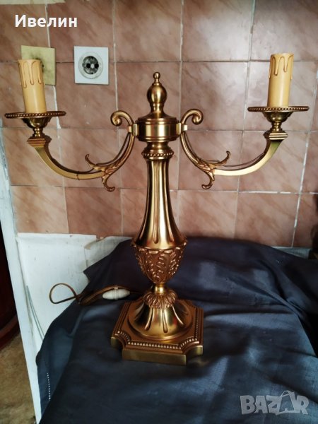 барокова настолна лампа тип свещник, снимка 1