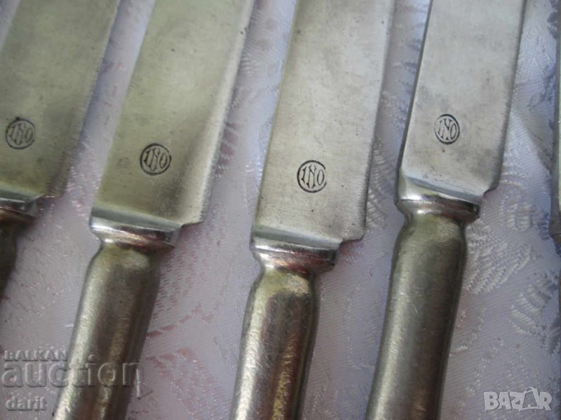 10 бр стари ножове Ercuis с инициали ЕМ, снимка 1