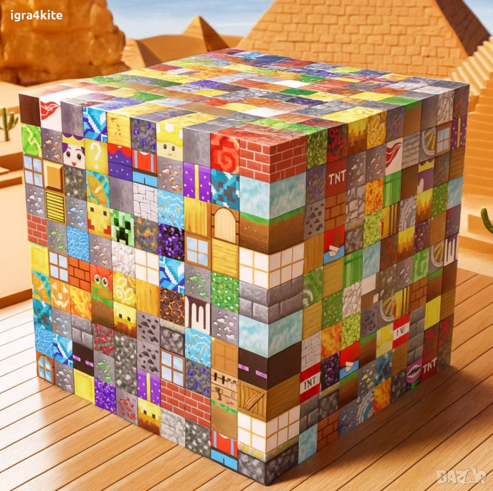 ТОП! Магнитни кубчета Майнкрафт 100 бр. в кутия Minecraft Magnetic Blocks за 34.99лв., снимка 1