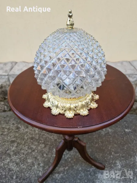 Прекрасна антикварна таванна френска бронзова лампа , снимка 1