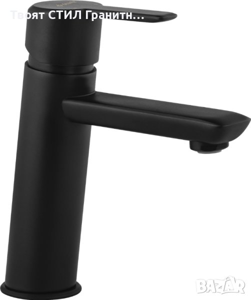 Черен стоящ смесител за мивка за Баня модел BQA_N20M Arnika Nero S, снимка 1