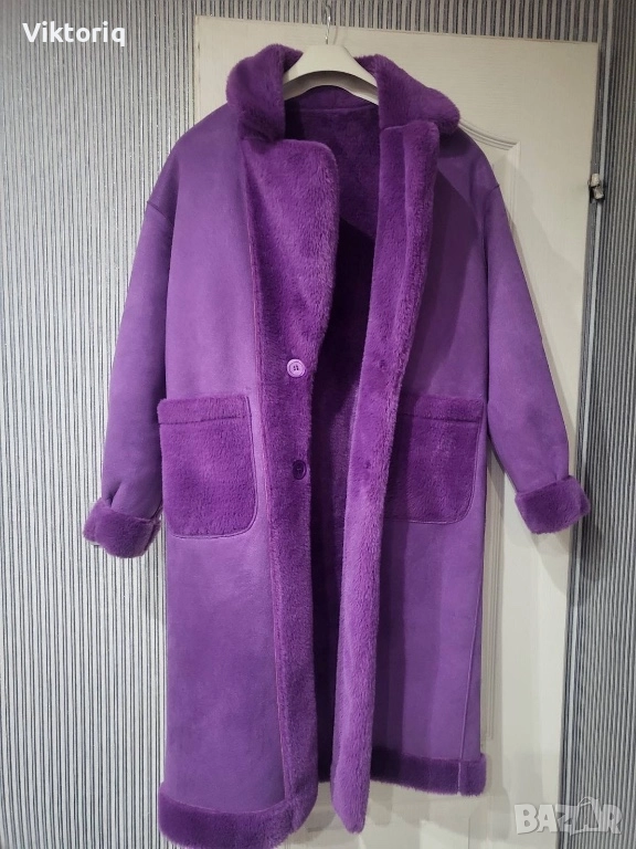 Дамско лилаво палто, снимка 1