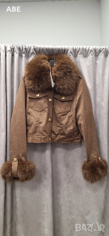 Велурено яке с косъм, снимка 1