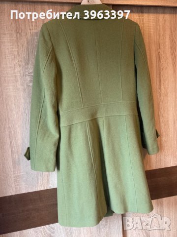 Зелено палто 78% вълна, снимка 2 - Палта, манта - 43973991