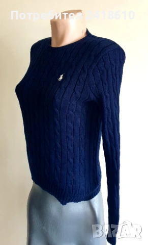 POLO Ralph Lauren Cable Pima Cotton Size S НОВО! ОРИГИНАЛ! Дамски Пуловер!, снимка 8 - Блузи с дълъг ръкав и пуловери - 53284691