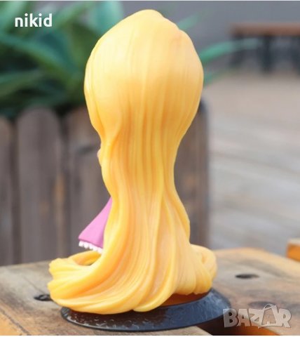 Рапунцел Rapunzel дълга коса голяма на стойка фигурка за украса на торта и игра pvc пластмаса, снимка 3 - Фигурки - 37335733