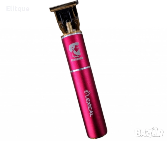 Акумулаторна машинка за подстригване за брада и коса Lexical LHC-5650, 5W, 1200mAh, Червен/Син, снимка 3 - Преси за коса - 52870178