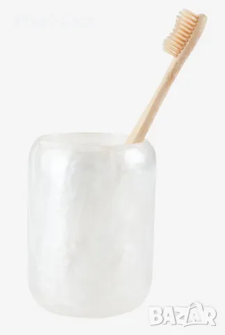 0246 Поставка за четка за зъби бяла седефен ефект, снимка 1