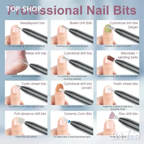 Moseen heal M2 Електрическа пила за маникюр, педикюр, снимка 2 - Електрически пили за пети - 48774438